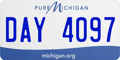 MI license plate DAY4097