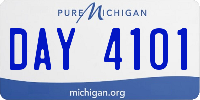 MI license plate DAY4101