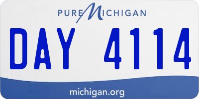 MI license plate DAY4114