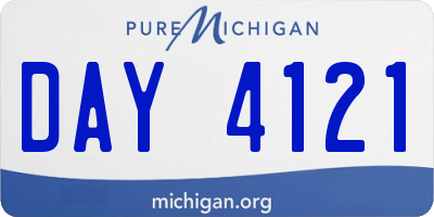 MI license plate DAY4121