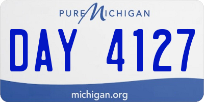 MI license plate DAY4127