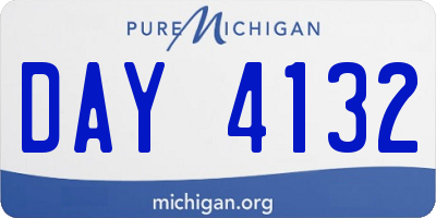 MI license plate DAY4132