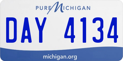 MI license plate DAY4134