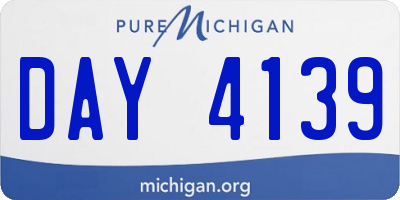 MI license plate DAY4139