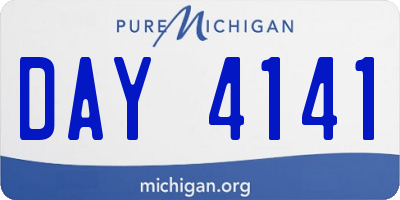 MI license plate DAY4141