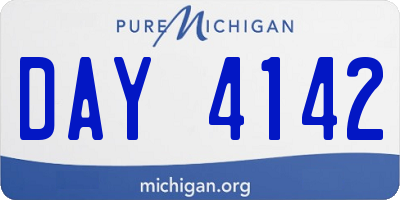 MI license plate DAY4142