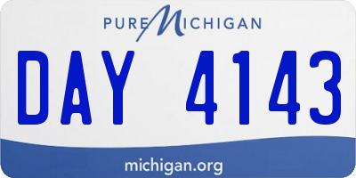 MI license plate DAY4143