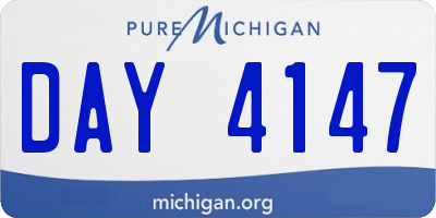 MI license plate DAY4147