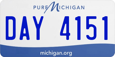 MI license plate DAY4151