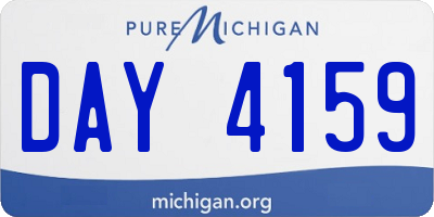 MI license plate DAY4159