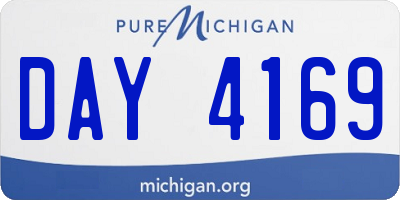 MI license plate DAY4169