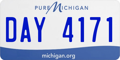 MI license plate DAY4171