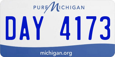 MI license plate DAY4173