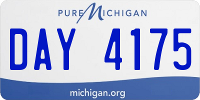 MI license plate DAY4175