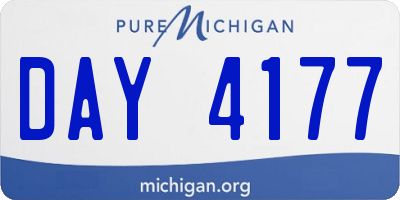 MI license plate DAY4177