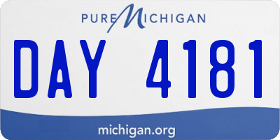 MI license plate DAY4181