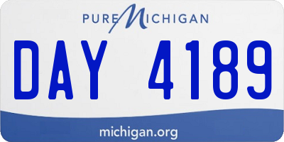 MI license plate DAY4189