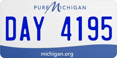 MI license plate DAY4195