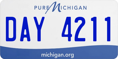 MI license plate DAY4211