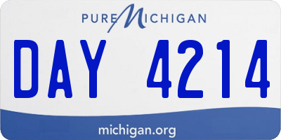 MI license plate DAY4214