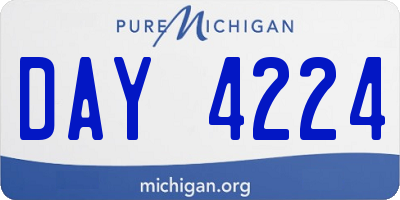 MI license plate DAY4224