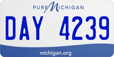MI license plate DAY4239