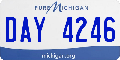 MI license plate DAY4246