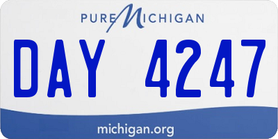 MI license plate DAY4247