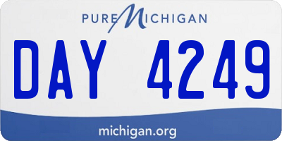 MI license plate DAY4249