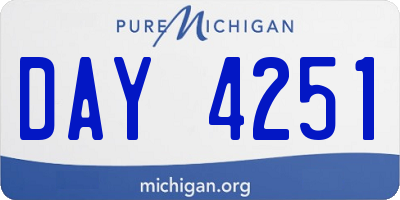 MI license plate DAY4251