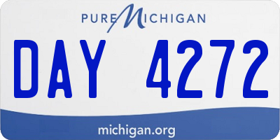 MI license plate DAY4272