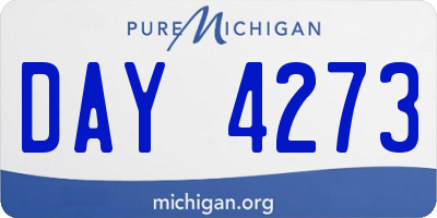 MI license plate DAY4273