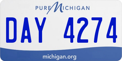 MI license plate DAY4274