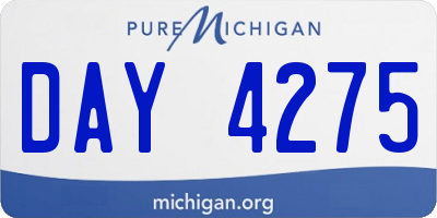 MI license plate DAY4275