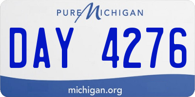 MI license plate DAY4276