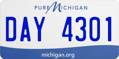 MI license plate DAY4301