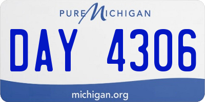 MI license plate DAY4306