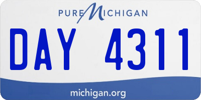 MI license plate DAY4311