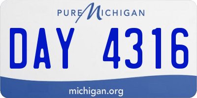 MI license plate DAY4316