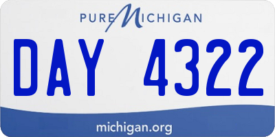 MI license plate DAY4322