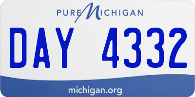 MI license plate DAY4332
