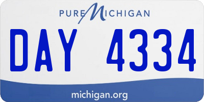 MI license plate DAY4334