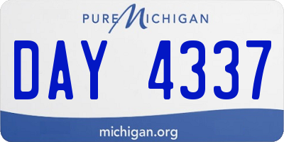 MI license plate DAY4337