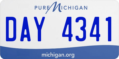 MI license plate DAY4341