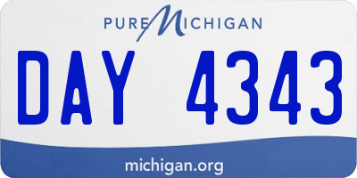 MI license plate DAY4343