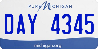 MI license plate DAY4345