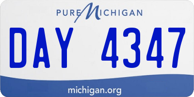 MI license plate DAY4347