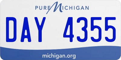 MI license plate DAY4355