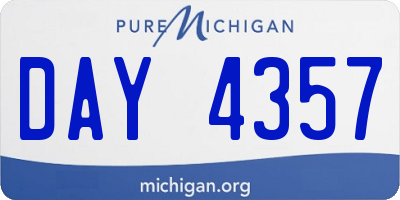 MI license plate DAY4357