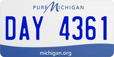 MI license plate DAY4361